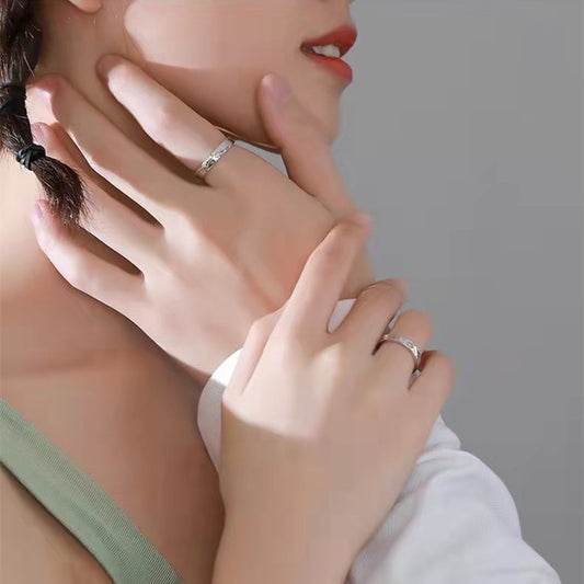 Couple Rings Set Adjustable Matching Geometric Copper Rings His And Hers Anniversary Promise Rings Perfect And