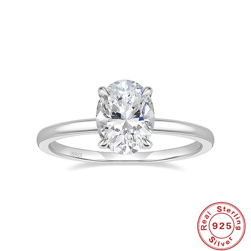 Sterling Silver Electroplated Geometric Round Ring For Women Gift For Her Affordable Luxury Jewelry For Everyday Wear