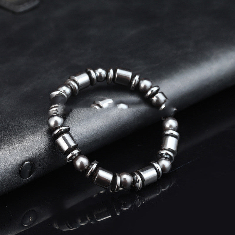 Geometric Black Gallstone Bracelet For Men And Women European Fashion Jewelry Gift Bangle Unisex Geometric Accessory