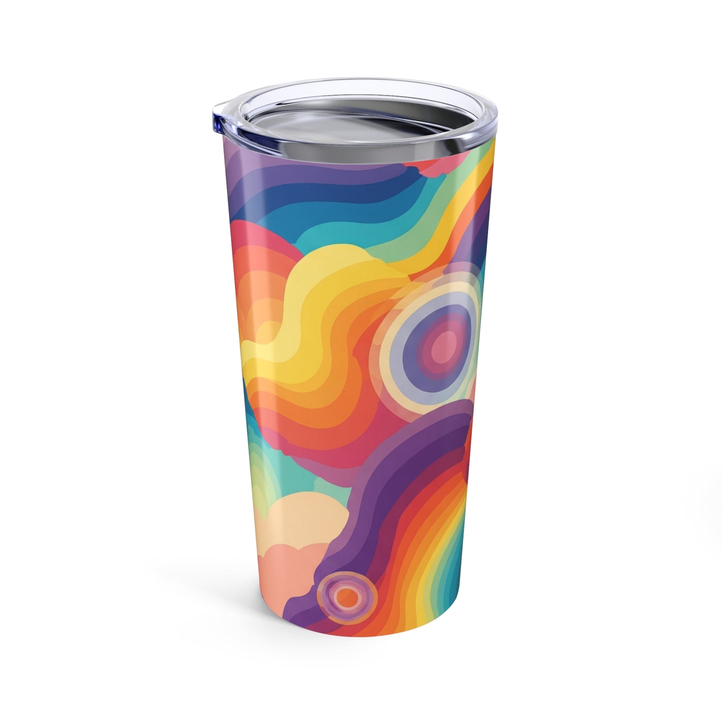 20 Ounce Steel Tumbler With Double Wall Vacuum Insulation Leak Proof Design For Hot Or Cold Drinks Printed Design
