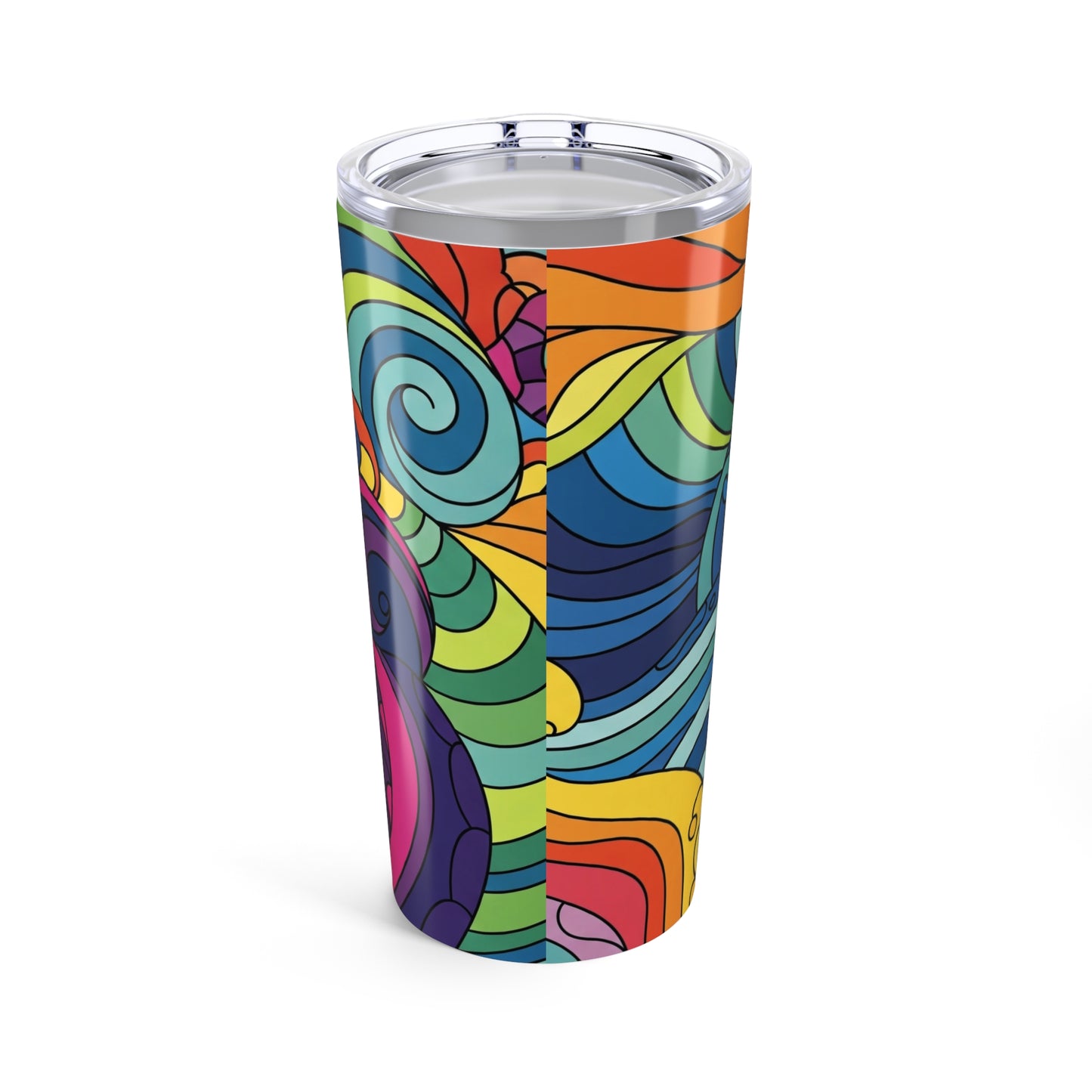 20 Oz Stainless Steel Travel Mug With Double Wall Vacuum Insulation Spill Resistant Thermal Printed Coffee Cup