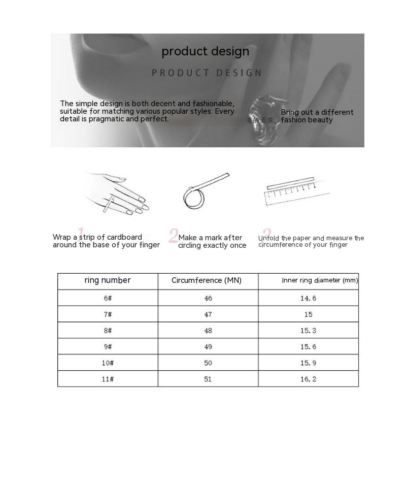 Stainless Steel Ring Retro Textured Geometric Irregular Five Pointed Star European American Design Jewelry For Women