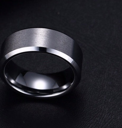 Mens Stainless Steel Wedding Band Simple Fashionable Anniversary Engagement Ring Gift For Weddings Gift For Him