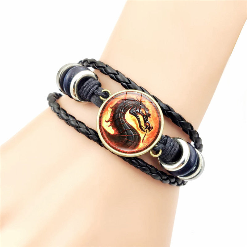 Unisex Woven Bracelet Constellation Design Alloy Bangle