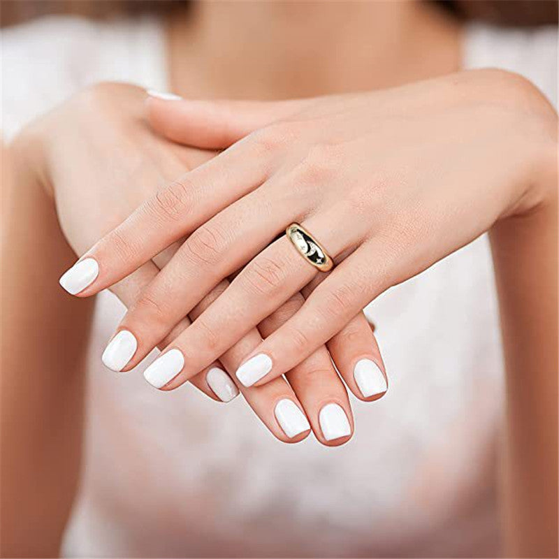 Unisex Geometric Ring Copper Plated Zircon Inlaid European American Design Electroplated Jewelry Accessory Luxe