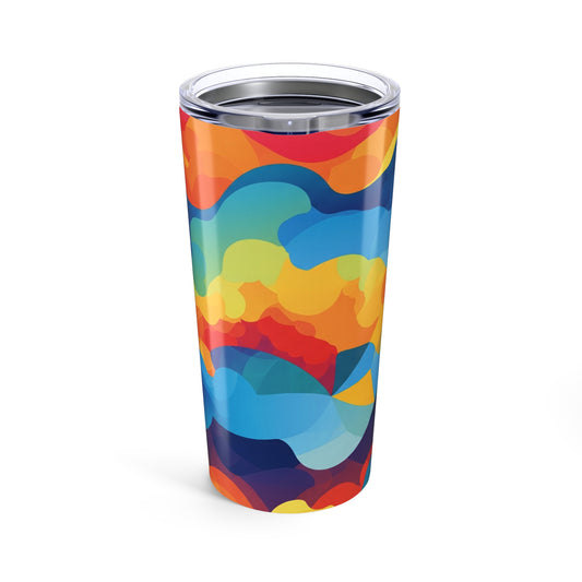 20oz Stainless Steel Tumbler With Double Wall Vacuum Insulation Spill Resistant BPA Free Printed For Hot And Cold