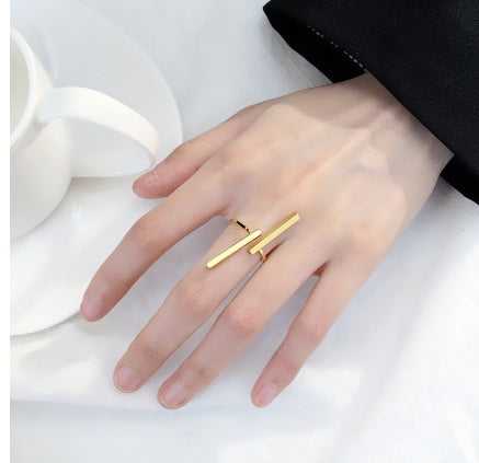 Geometric Tail Ring Adjustable Opening Fashion Ring Alloy Metal Band Trendy Jewelry Alloy Her Stackable Womens