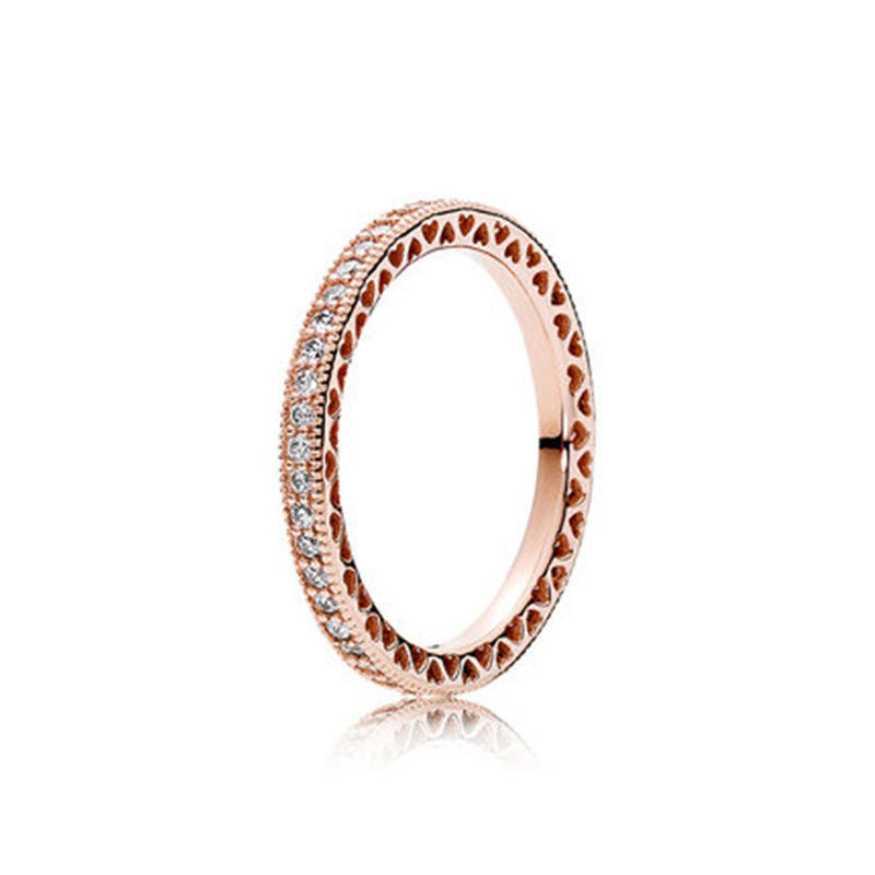 Rose Gold Zircon Rings Set Metal Finish Assorted Styles For Women Jewelry Collection Elegant Everyday Wear Now