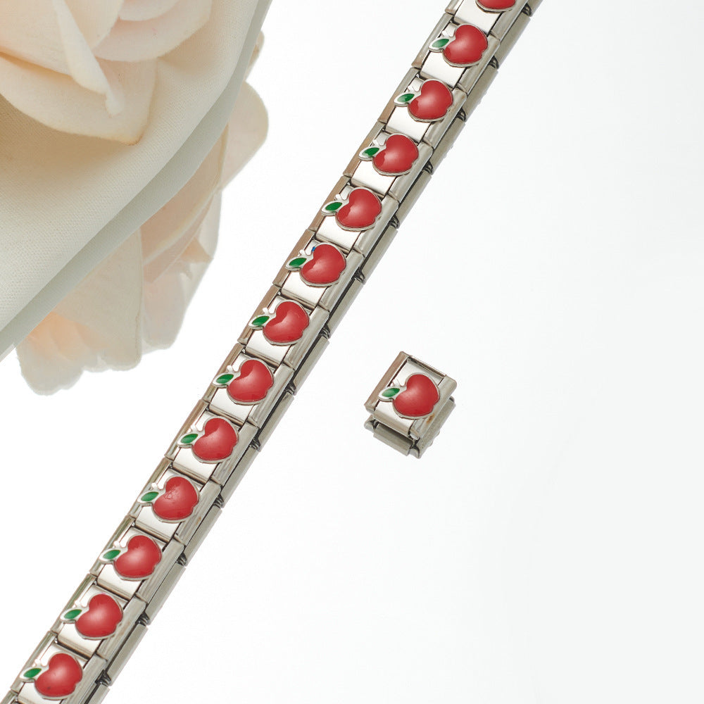 Unisex Stainless Steel Bracelet Cartoon Heart Bracelet Combination Decorative Bracelet Fashion Jewelry For Men