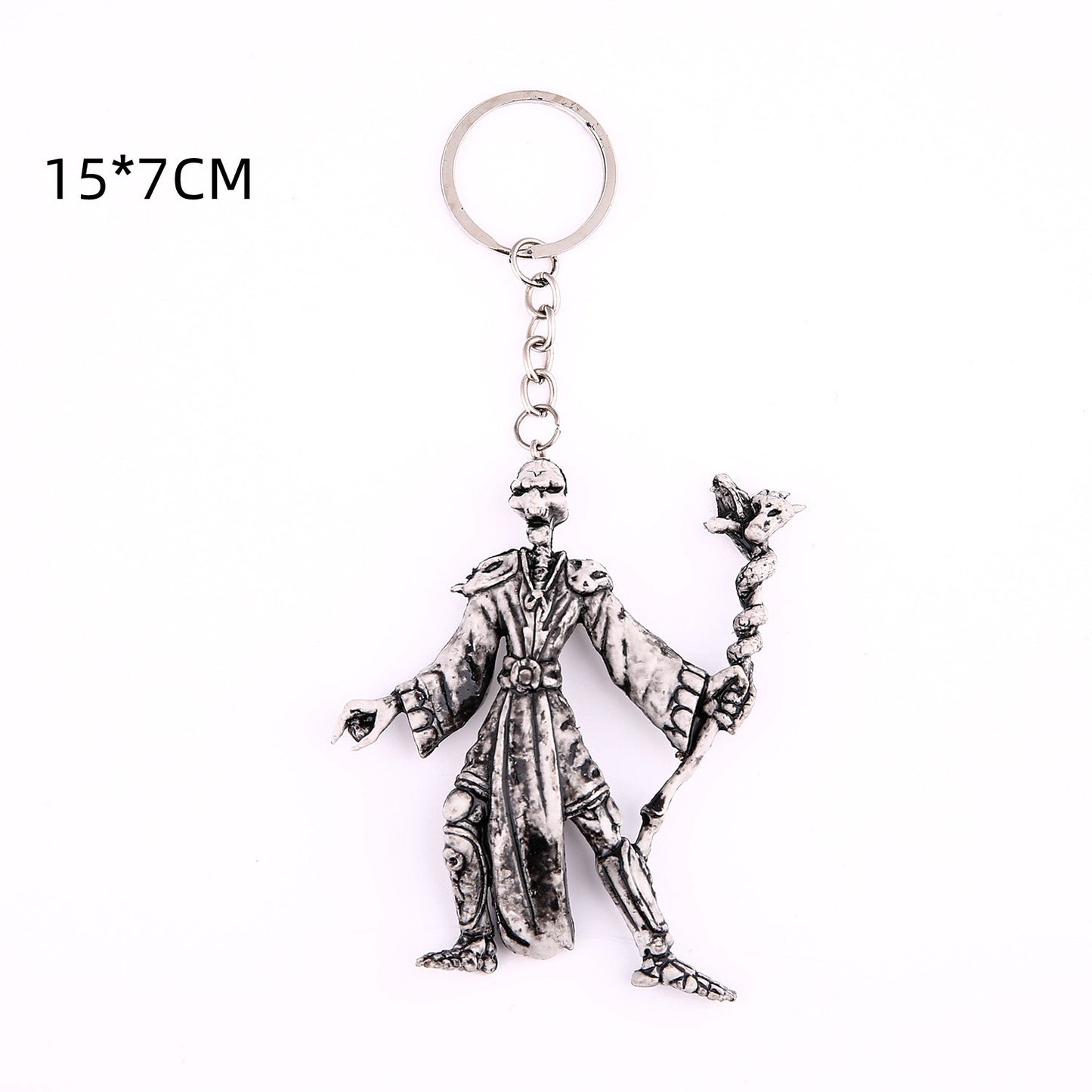 Skull Keychain Rubber Pendant Alloy Accessory Fashion Keychain High Quality Beautiful Keychain Charm Daily Use