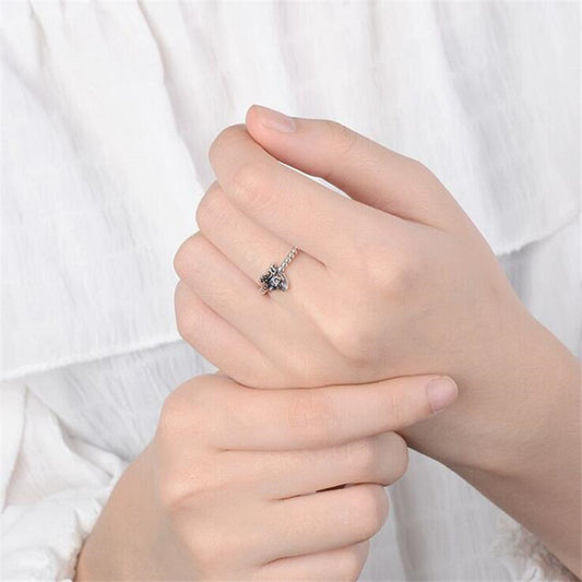 Womens Copper Ring With Twist Skull Design Retro Thai Silver Plated Animal Zodiac Ring Korean Fashion Jewelry Non