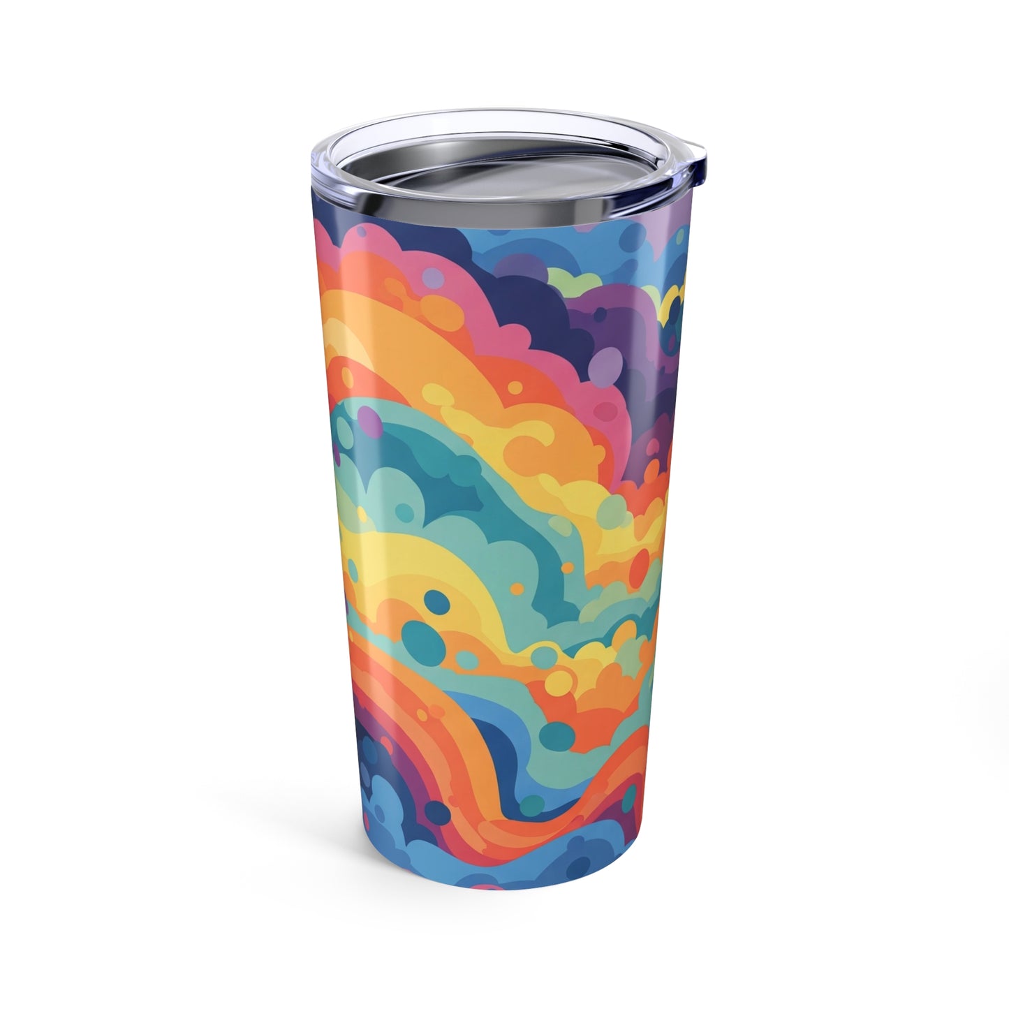20oz Stainless Steel Tumbler With Printed Graphics Double Wall Vacuum Insulated Spill Resistant Travel Mug BPA Free