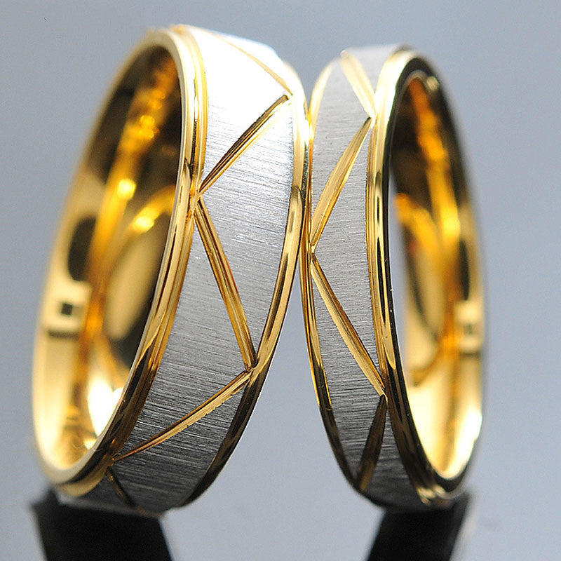 Twill Couple Ring Titanium Steel Handmade Jewelry for Couples with Classic Band Design Symbolizing Unity and Affection