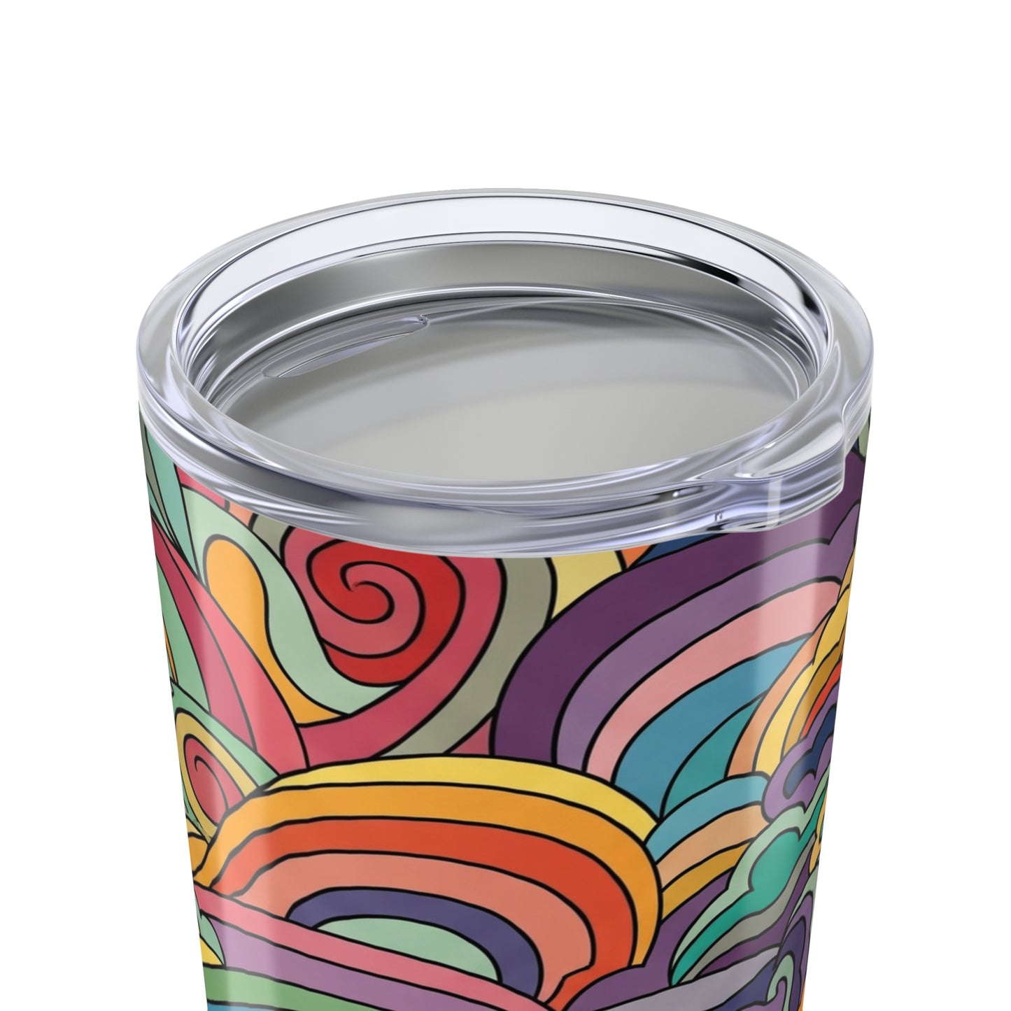 20oz Stainless Steel Tumbler With Printed Design Double Wall Vacuum Insulated Spill Resistant Durable Thermal Cup