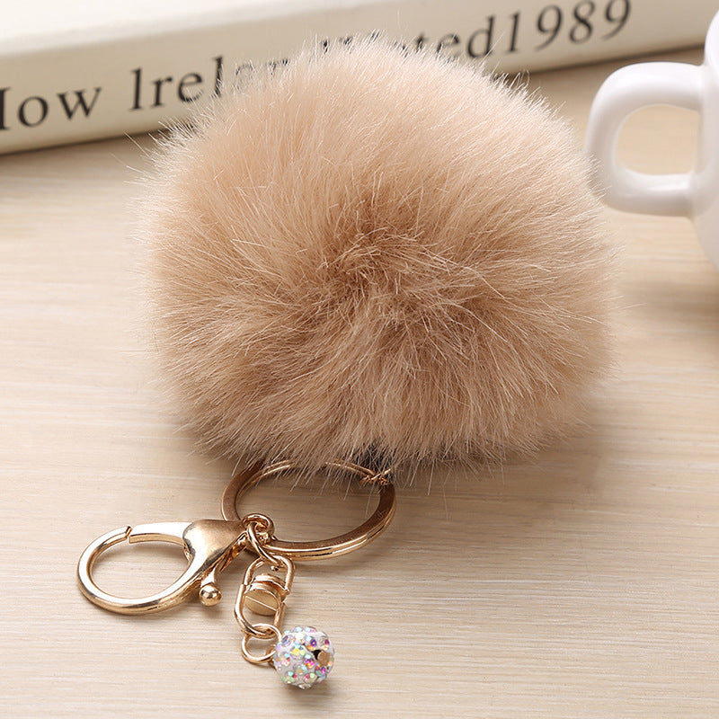 Plush Keychain Pendant Spherical Keyring Accessory 8cm Home Fashion Car Key Chain Festival Gift For Unisex Two Tone