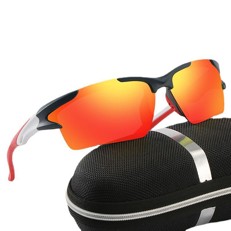 Mens Polarized Sports Sunglasses UV400 Protection Strong Frame PC Lens Driving Glasses Fishing Glasses For Big