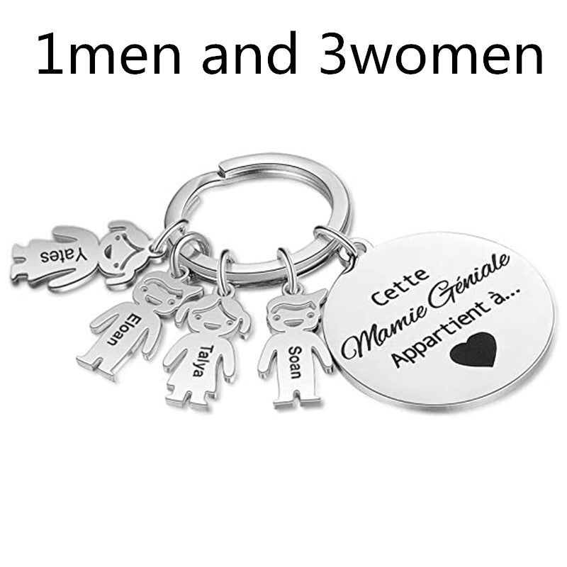 Unisex Stainless Steel Pendant Keychain Titanium Steel Pendant Gift For Boys And Girls Durable Accessory Style