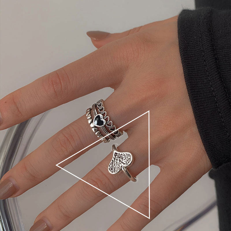 Geometric Square Ring Adjustable Opening Silver Plated Cupronickel Platinum Plated Jewelry For Women Fashion Trend