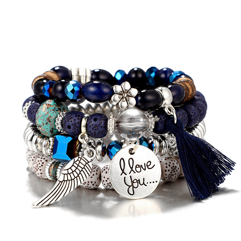 Unisex Resin Eye Bracelet Alloy Wristband Unique Design Fashionable Jewelry Spiritual Bodhi Piece For Everyday Wear