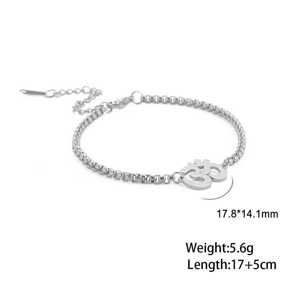 Unisex Infinity Symbol Gold Plated Stainless Steel Bracelet
