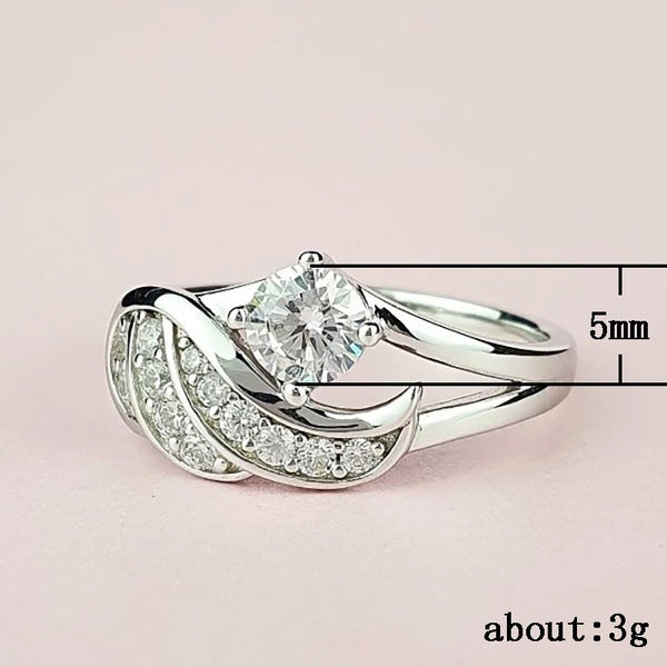 Womens Angel Wings Ring Electroplated Metal Alloy Silver Fashion Ring For Women And Girls Jewelry Gift For You