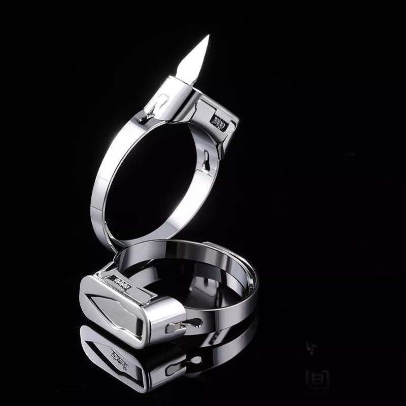 Stainless Steel Ring Simple Design Personal Protection Ring Fashionable Everyday Wear Festival Accessory Items