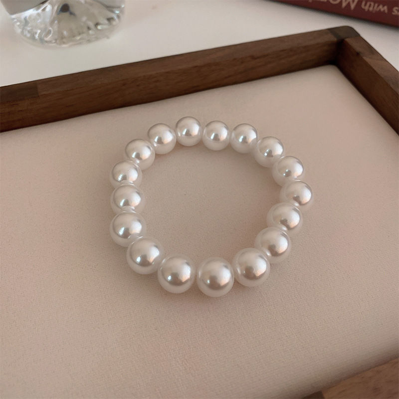 Mother Of Pearl Bracelet For Couples Retro Design Stretch Jewelry Elegant Pearl Accessory Timeless Vintage Style