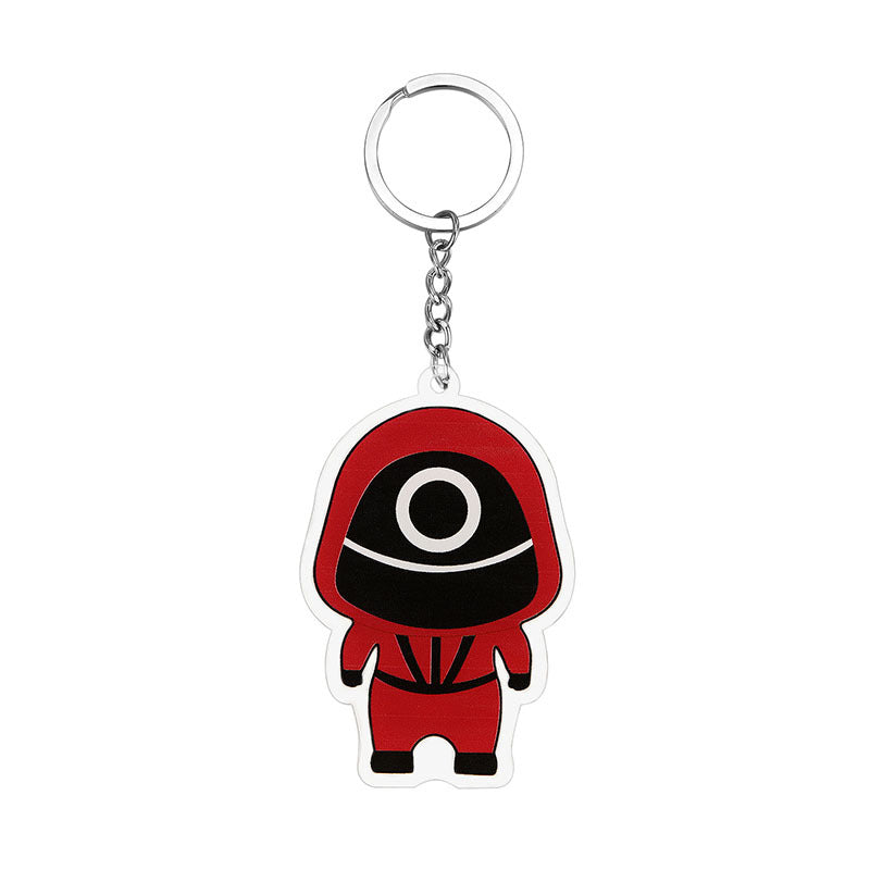 Women Geometric Keychain With Triangle Square Circle Icon Design Plastic Keychain Accessory for Everyday Use Now