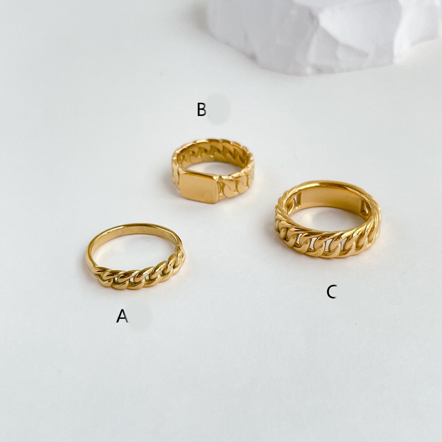 Womens Geometric Ring Titanium Steel Electroplated Jewelry Gift For Her Size 6 7 8 Modern Fashion Symbolic Pop