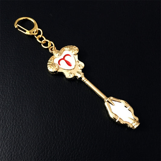 Alloy Constellation Keychain Twelve Signs Astrology Themed Keyring Durable Fashionable Accessory Metal Finish Coating