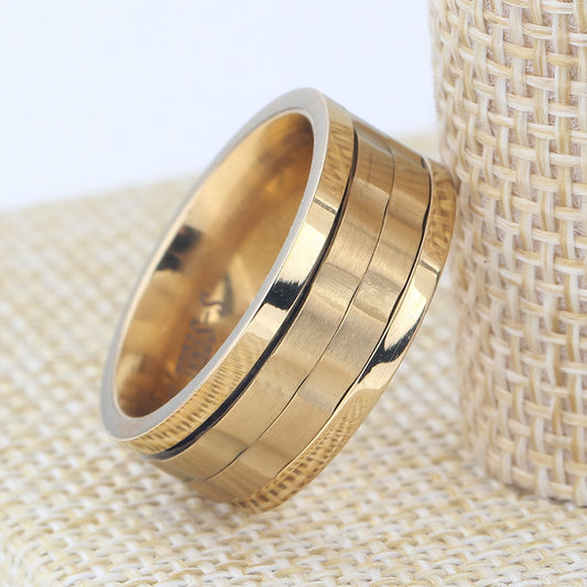 Rotatable Mens Titanium Stainless Steel Ring With Gold Or Silver Plating Simple Yet Stylish For Everyday Wear Daily