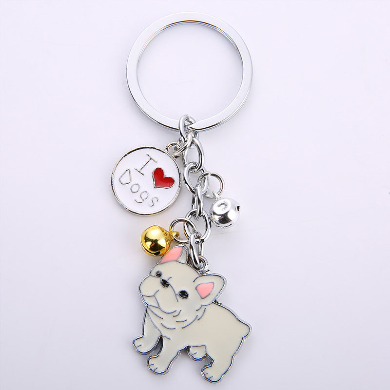 Dog Keyring Metal Pendant Pet Lovers Keyring Decoration Dog Charm For Keys Backpacks Purse Gift Animal Keyring