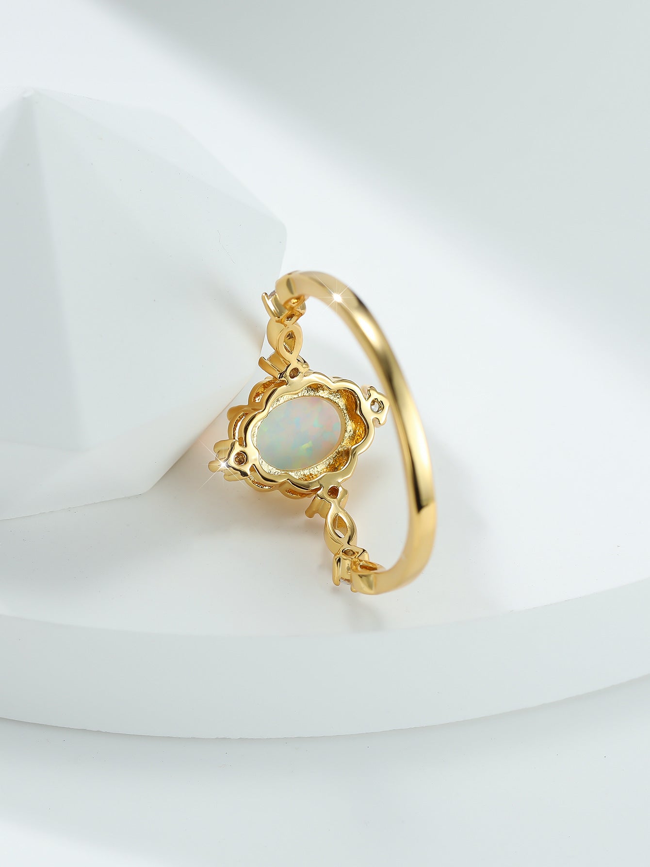 Womens Copper Moonstone Ring Natural Semi Precious Stone Fashion Jewelry Gift For Her Durable Statement Lineup