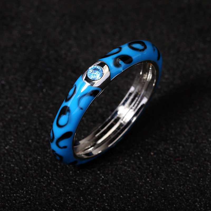 Gold Plated Oil Drip Ring With White Copper Inlay And Gemstone Accents Sizes 6 7 8 9 10 For Women And Men Everyday Wear