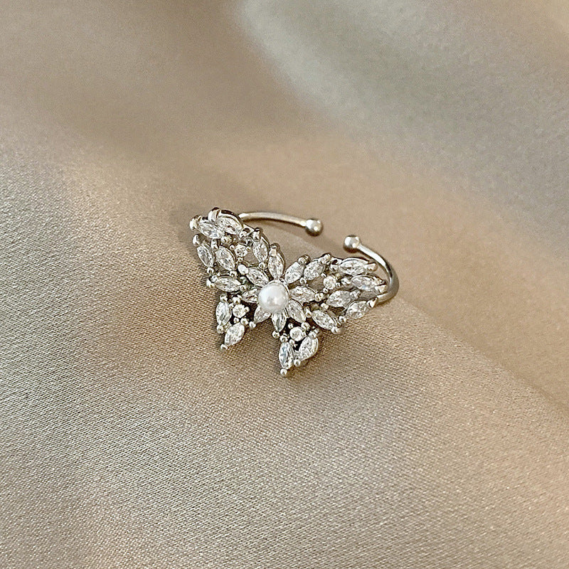 Girls Adjustable S925 Sterling Silver Ring Vintage Geometry Bow Stars Design Open Ring For Index Finger Ladies