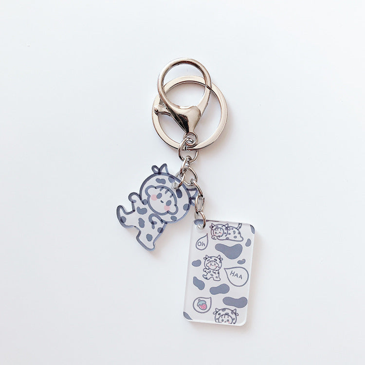 Earphone Protective Sleeve With Hanging Chain And Keychain Bear Dog Bunny Design Film Deluxe Style Fresh Style