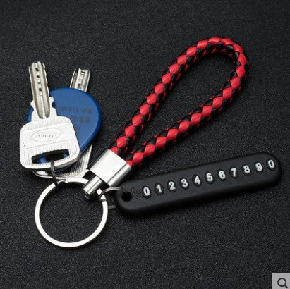 Keychain With Number Plate For Lost Keys Easy To Carry Prevents Loss Use For Parking Lots Pets Key Tag Durable