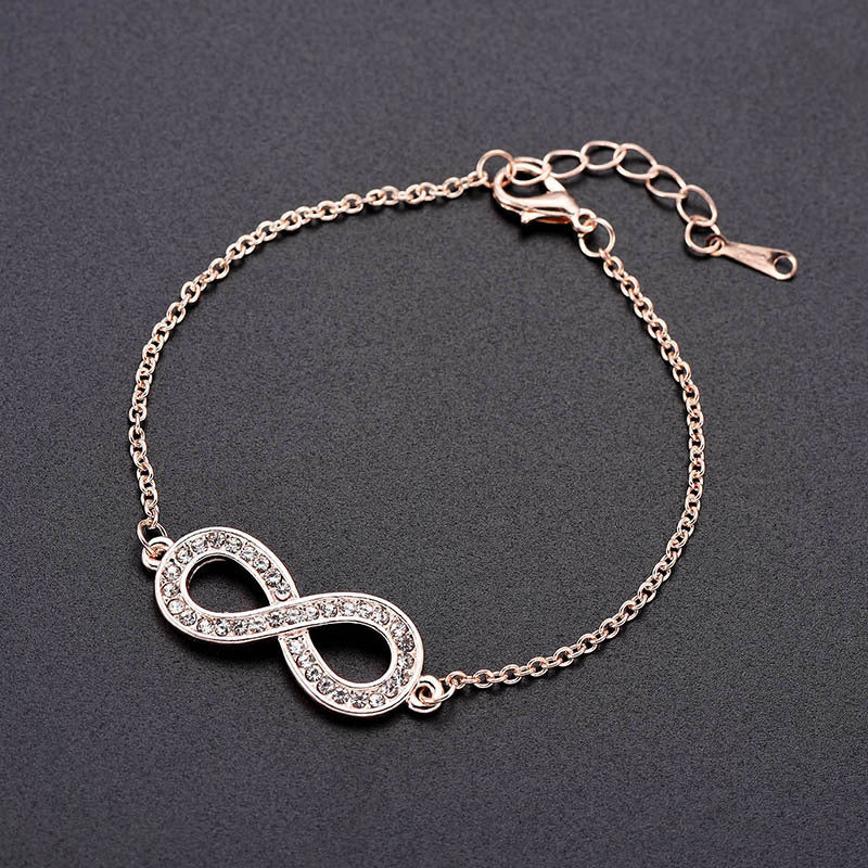 Womens Alloy Bracelet With Crystals Gems Electroplated Finish Fashion Jewelry Charm Bangle Elegant Decorations