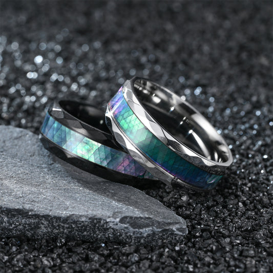 Mens Stainless Steel Diamond Cut Ring Fashion Jewelry For Men Elegant Ring Durable Everyday Wear Accessory Now