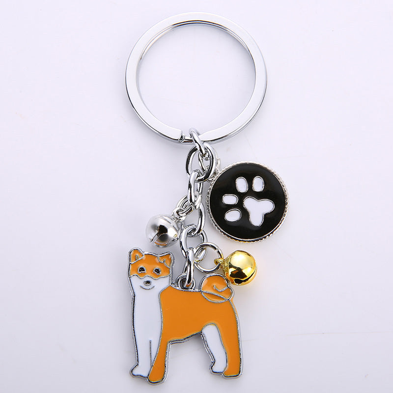 Dog Keyring Metal Pendant Pet Lovers Keyring Decoration Dog Charm For Keys Backpacks Purse Gift Animal Keyring