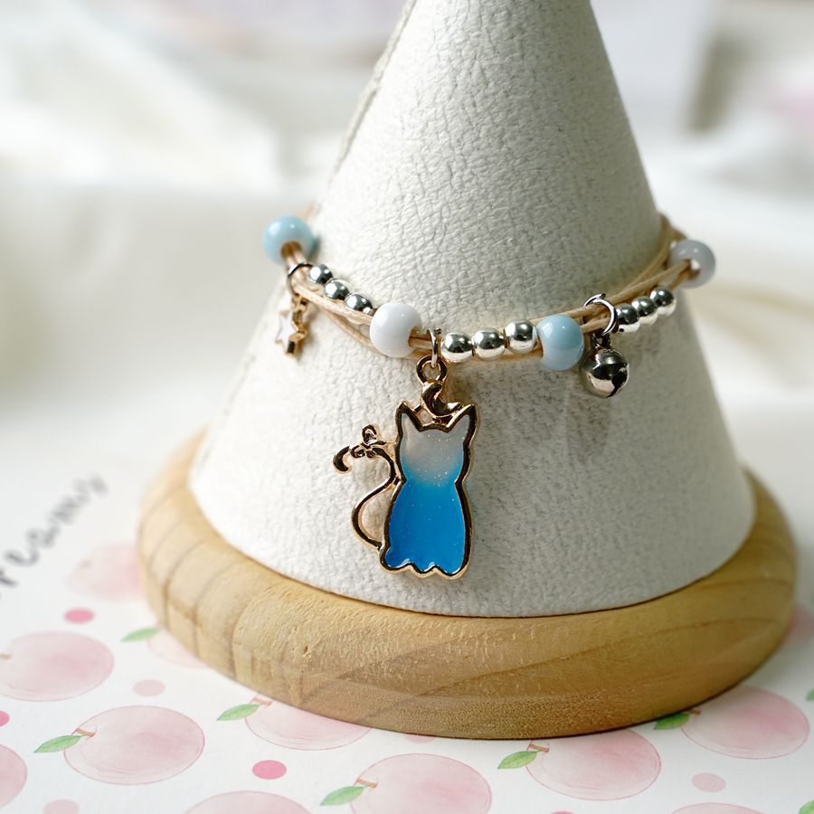 Womens Ceramic Bead Bracelet With Alloy Charms Adjustable Couple Design Best Friend Jewelry Gift Cute Bracelet