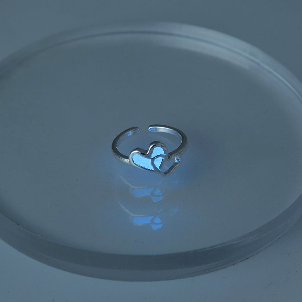 Womens Stainless Steel Ring Five Pointed Star Design With Dripping Oil Finish Trendy Style Jewelry Gift For Her