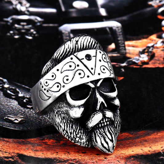Fashion Men's Personality Creative Skull Stainless Steel Ring