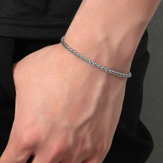Unisex Stainless Steel Geometric Bracelet Durable Luxury