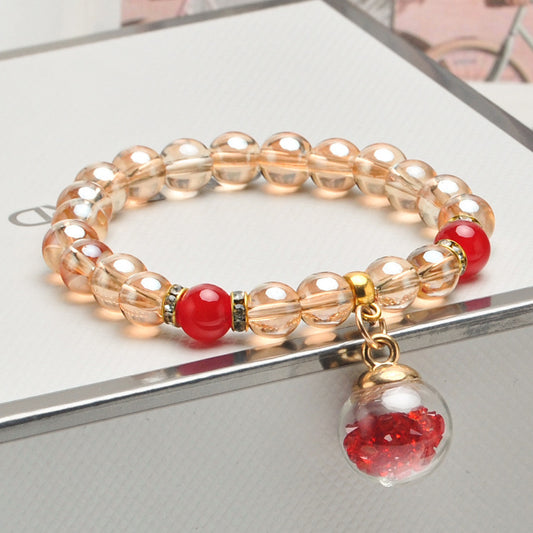 Korean Style Glass Couple Bracelets Set For Him And Her Sweet Matching Friendship Bracelets Colorful Glass Set