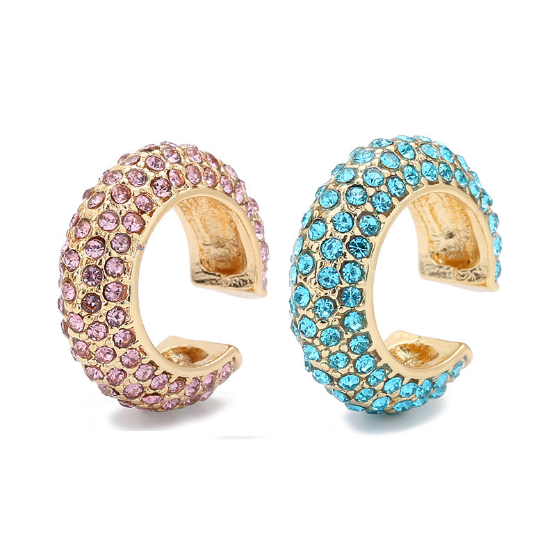 Vintage Alloy Clip On Earrings Zircon For Women And Girls Secure Lightweight Comfort No Piercing For Everyday