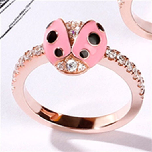 Adjustable Panda Ring With Bamboo Design And Zircon Gem Copper Ring For Women Geometric Jewelry Fashion Accessory