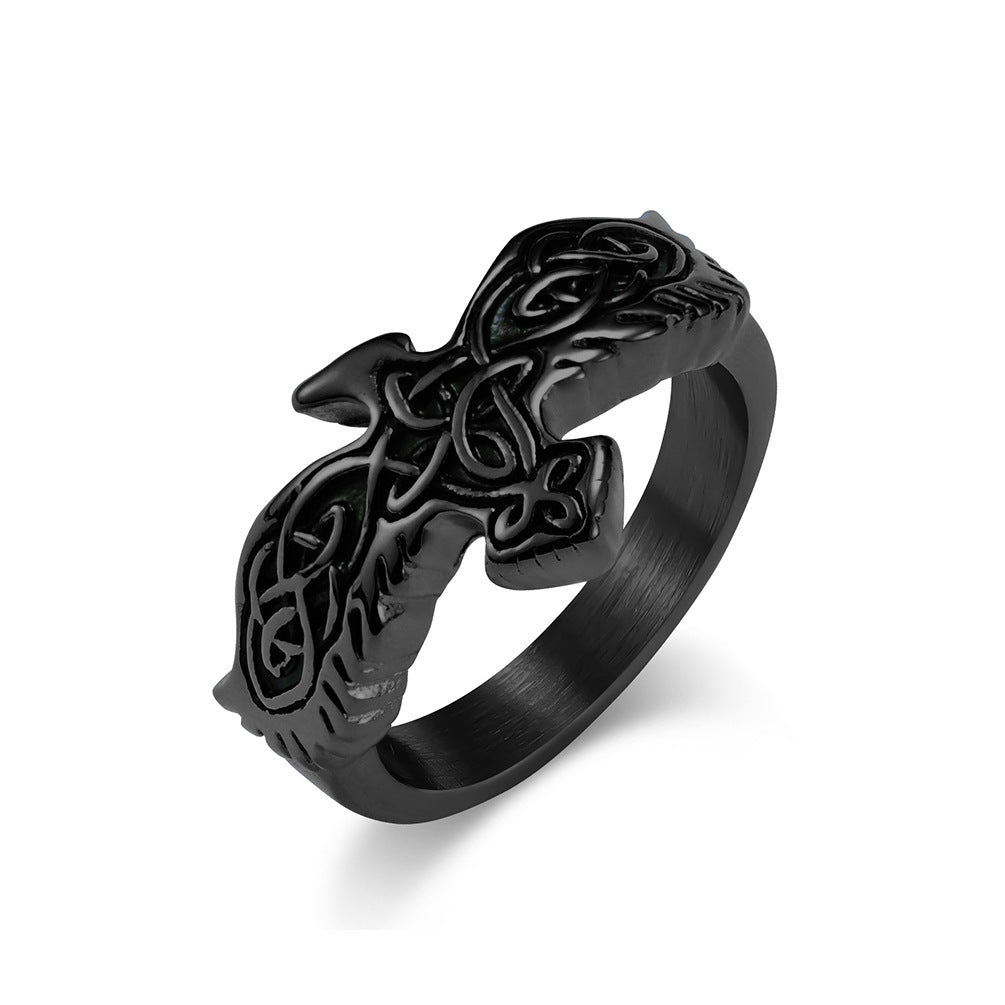 Celtic Eternal Knot Eagle Titanium Steel Ring Retro Style
