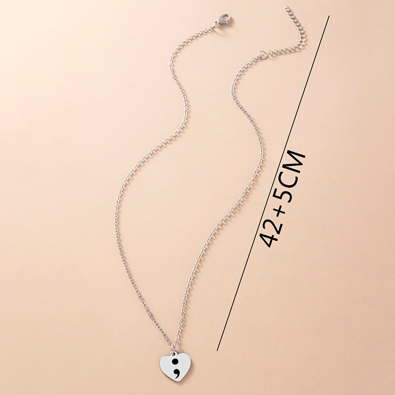 Womens Heart Pendant Necklace Stainless Steel Silver Tone Fashion Jewelry Heart Charm With O Chain Length 42cm