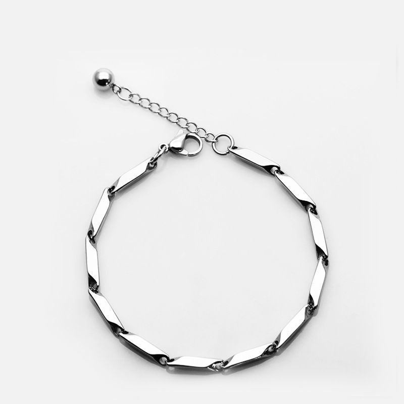 Twisted Rope Bracelet Fox Tail Claw Adjustable Steel Color